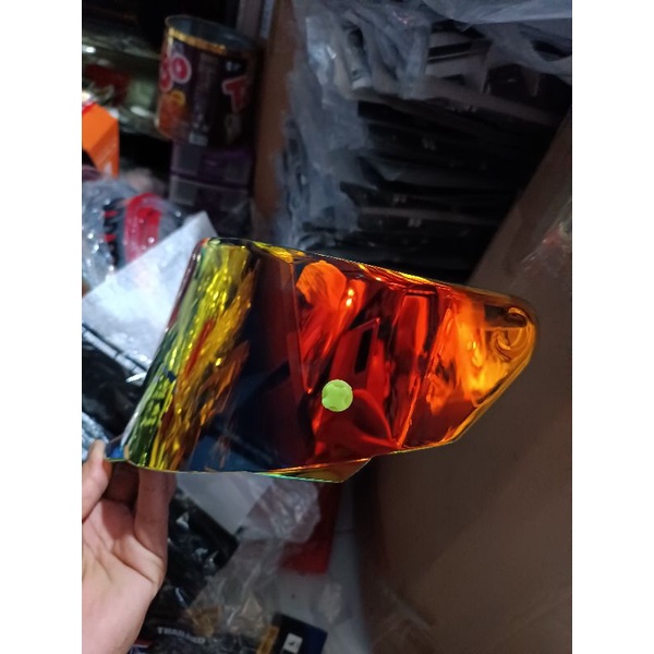 KACA HELM KYT TT COURSE iridium BLUE iridium RED iridium silver gold flat visor KYT TT COURSE bonus 