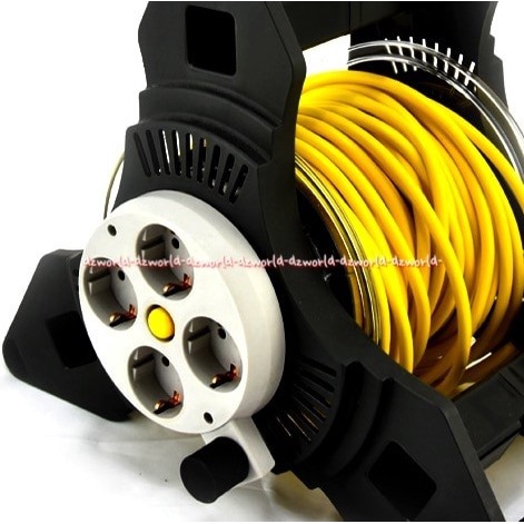 Gao Pro Kabel Roll 25meter Kabel Gulung Plug Fleksibel Berkualitas Tinggi Gaoo 25 meter 25mtr Warna Kuning Model Kuning Roll Cable Triangle