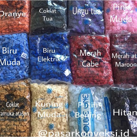 

Kancing Lubang 4 Warna