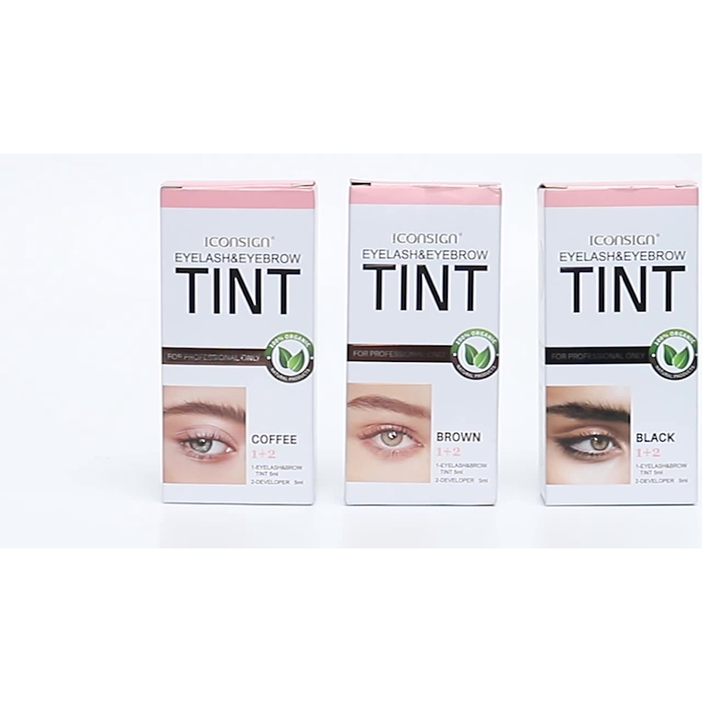 BEST ICON SIGN TINT EYELASH &amp; EYEBROW 2in1 Tint Lash Lift Lash Tint Eyelash Black brow lamination pengitam bulu mata penghitam alis. pekat tahan lama henna hena sulam alis