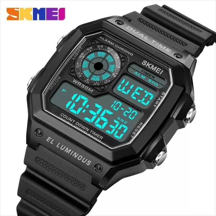 SKMEI Jam Tangan Pria Digital Sport Watch Chrono Dual Time Waterproof - 1998