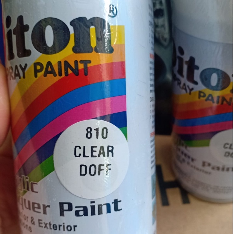 Pilox Cat Semprot DITON Spray Paint Acrylic Diton Clear Doff / Clear Dop / Pernis Tidak Mengkilap (810) 150cc/Kecil