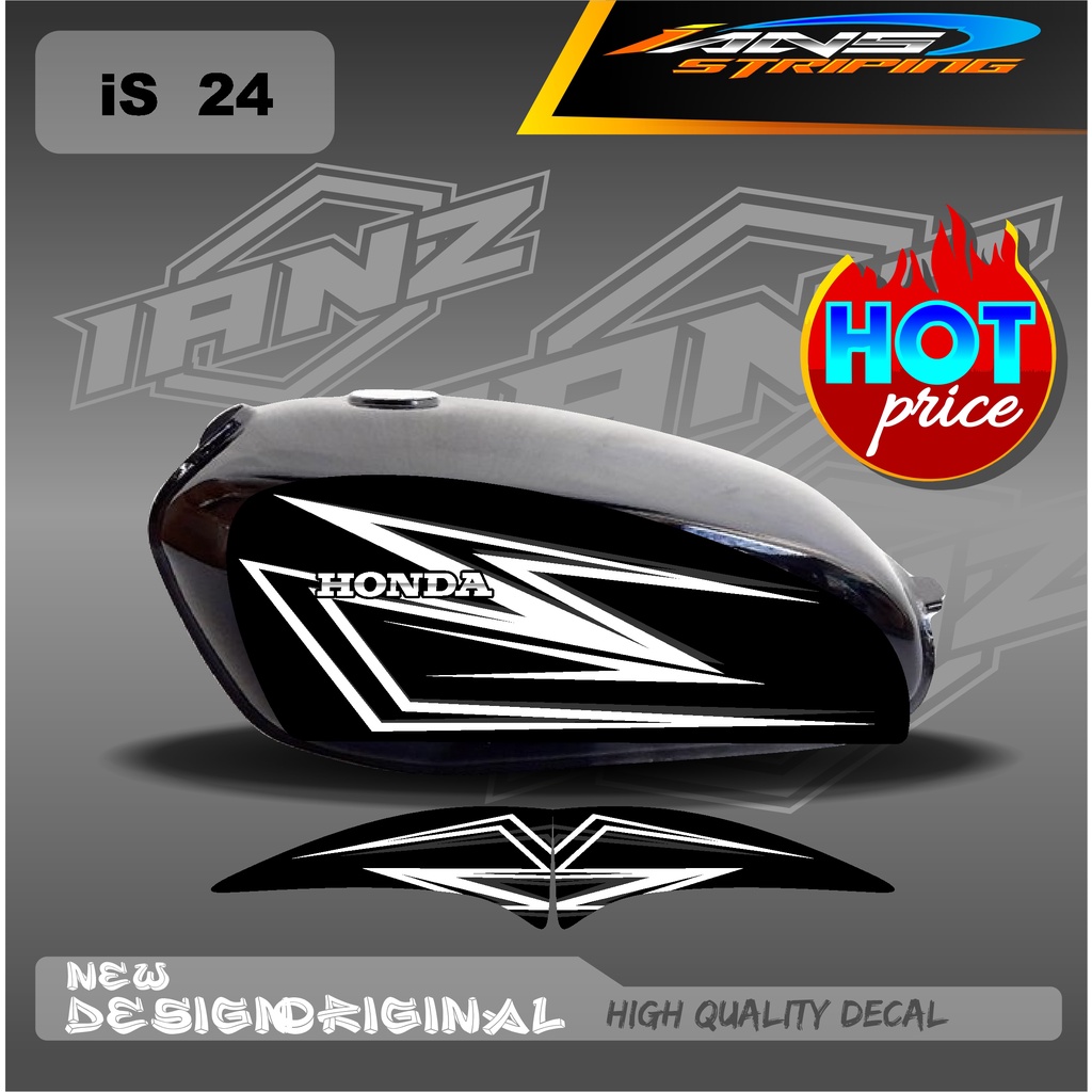 STRIPING TANGKI CB100 CUSTOM VARIASI HOLOGRAM/NON HOLOGRAM IS24