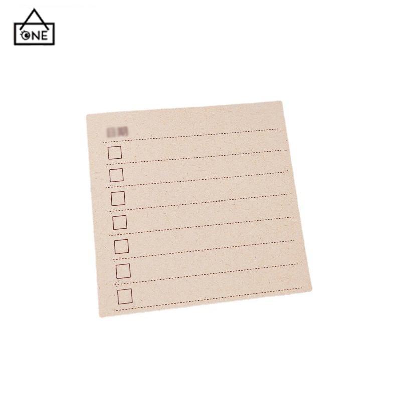 COD❤️Sticky Note Memo Brown White Retro Sederhana Korea Sticky Note Alat tulis-A.one