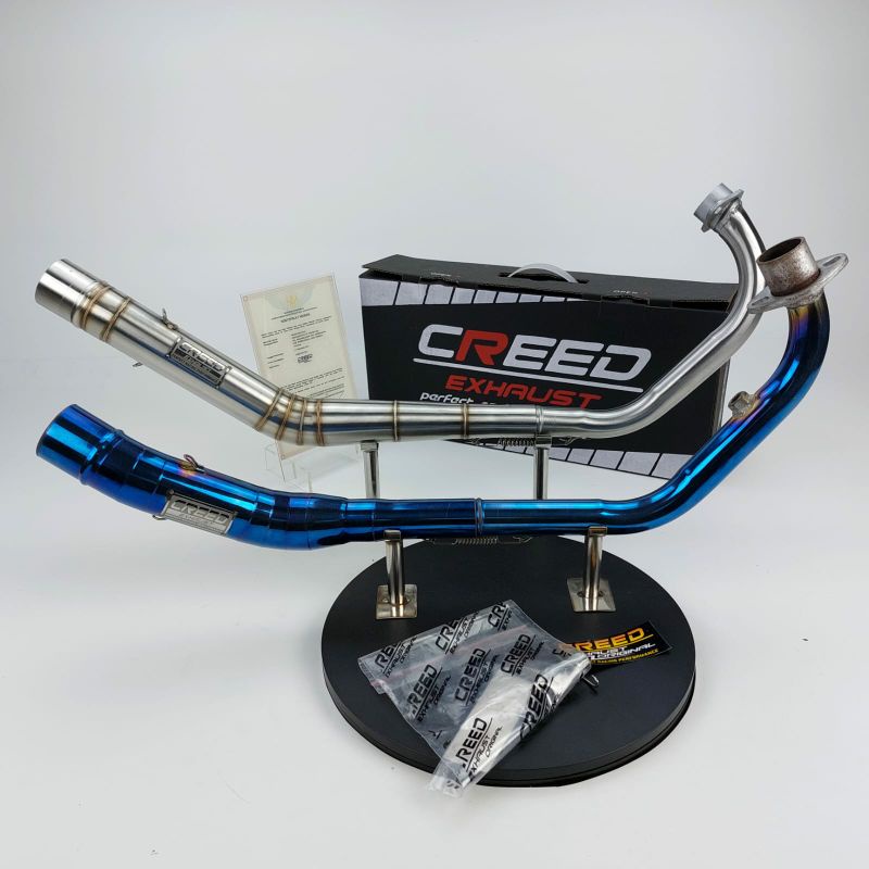 pipa leher leheran ORI Creed Exhaust Vixion CB CBR 150R Satria FU, Sonic MX135 R15 GSX R150