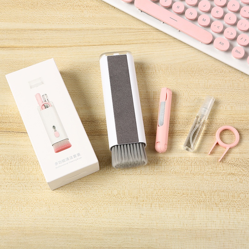 7-in-1 Pembersih Keyboard Komputer Brush Kit Earphone Cleaning Pen Untuk Headset iPad Phone Cleaning Tools Cleaner Keycap Puller Kit