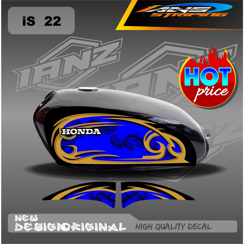 STIKER DECAL STRIPING LIST TANGKI CB100 HOLOGRAM / NON HOLOGRAM IS22