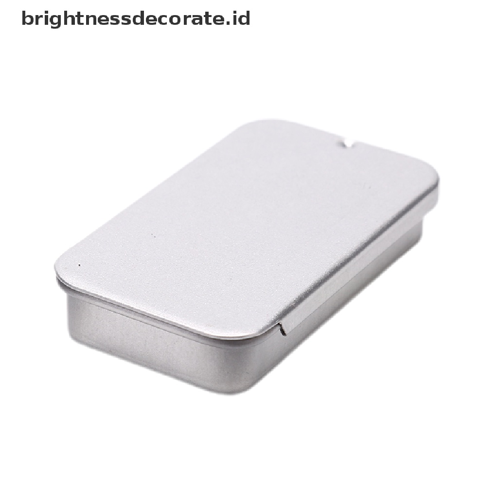 [Birth] 3pcs Kotak Besi Slide Cover Kotak Penyimpanan Perhiasan Pill Cases Tin Box Container [ID]