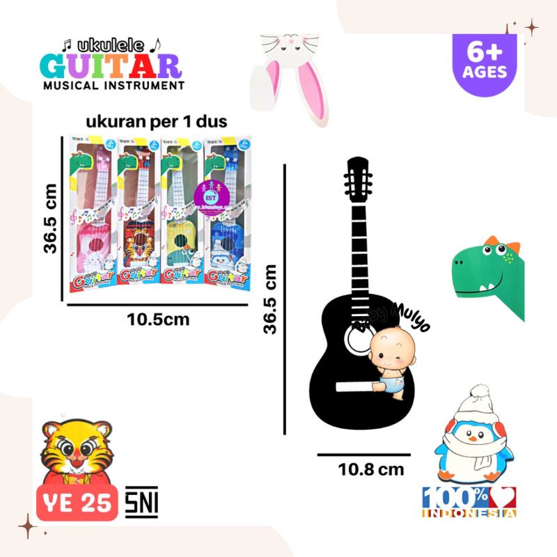 Mainan gitar ukulele anak/kado mainan  anak gitar alat musik anak/mainan edukasi anak