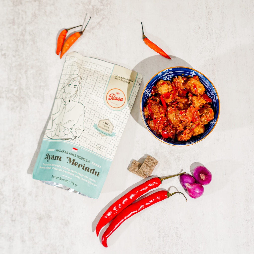 

Ayam Merindu Cap Rasa Ayam Pedas Suwir Ayam Sambal 350 Gram