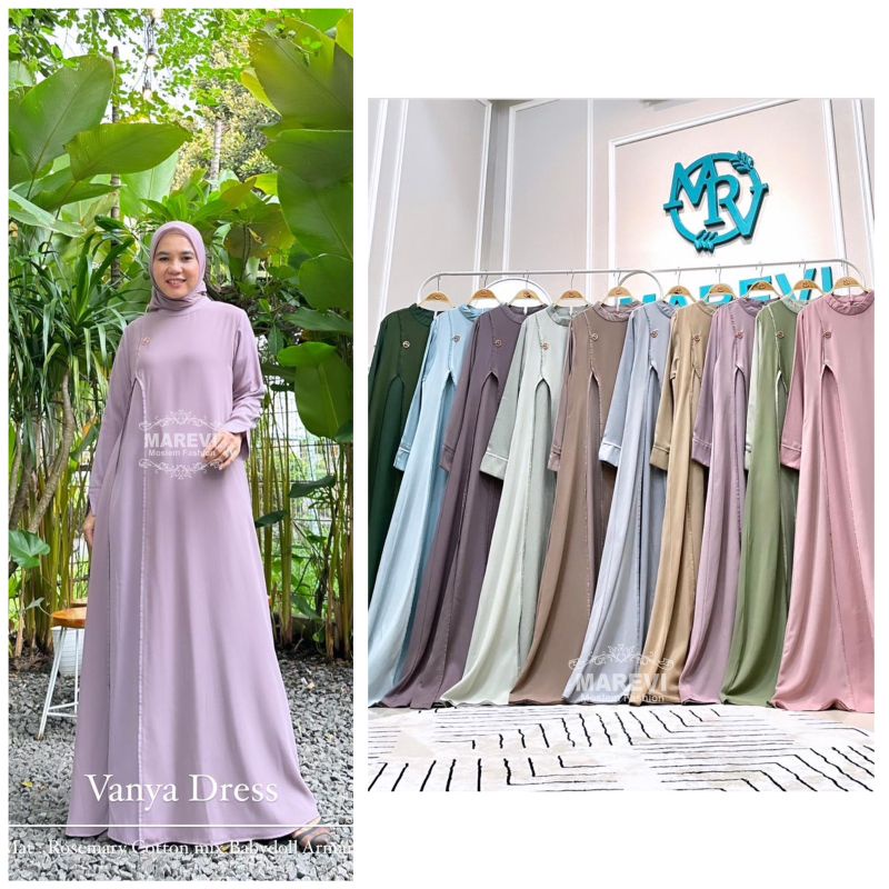 VANYA DRESS BY MAREVI/DRESS MAREVI/DRESS PREMIUM/DRESS STANDART/DRESS JUMBO