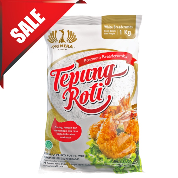 

Tepung Roti Primera Panko warna Putih 1Kg