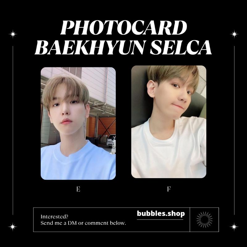 PHOTOCARD UNOFFICIAL BAEKHYUN EXO SELCA