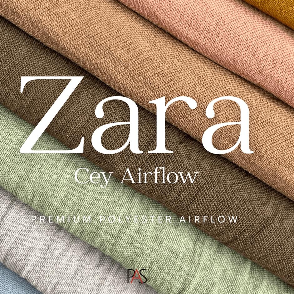 HOT [MINIMAL 2X KLIK UNTUK 1 YARD] Kain Cey Airflow Crinkle Bahan Zara Cey Airflow Premium HARGA 1/2