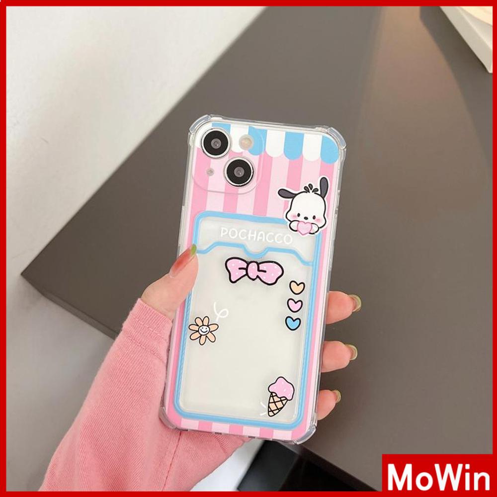 For iPhone 14 Pro Max iPhone Case Card Holder Card Storage Clear Case TPU Soft Case Shockproof Cover Camera Cute Cartoon Compatible with iPhone 11 12 13 Pro Max 7Plus XR XS MAX 7 8