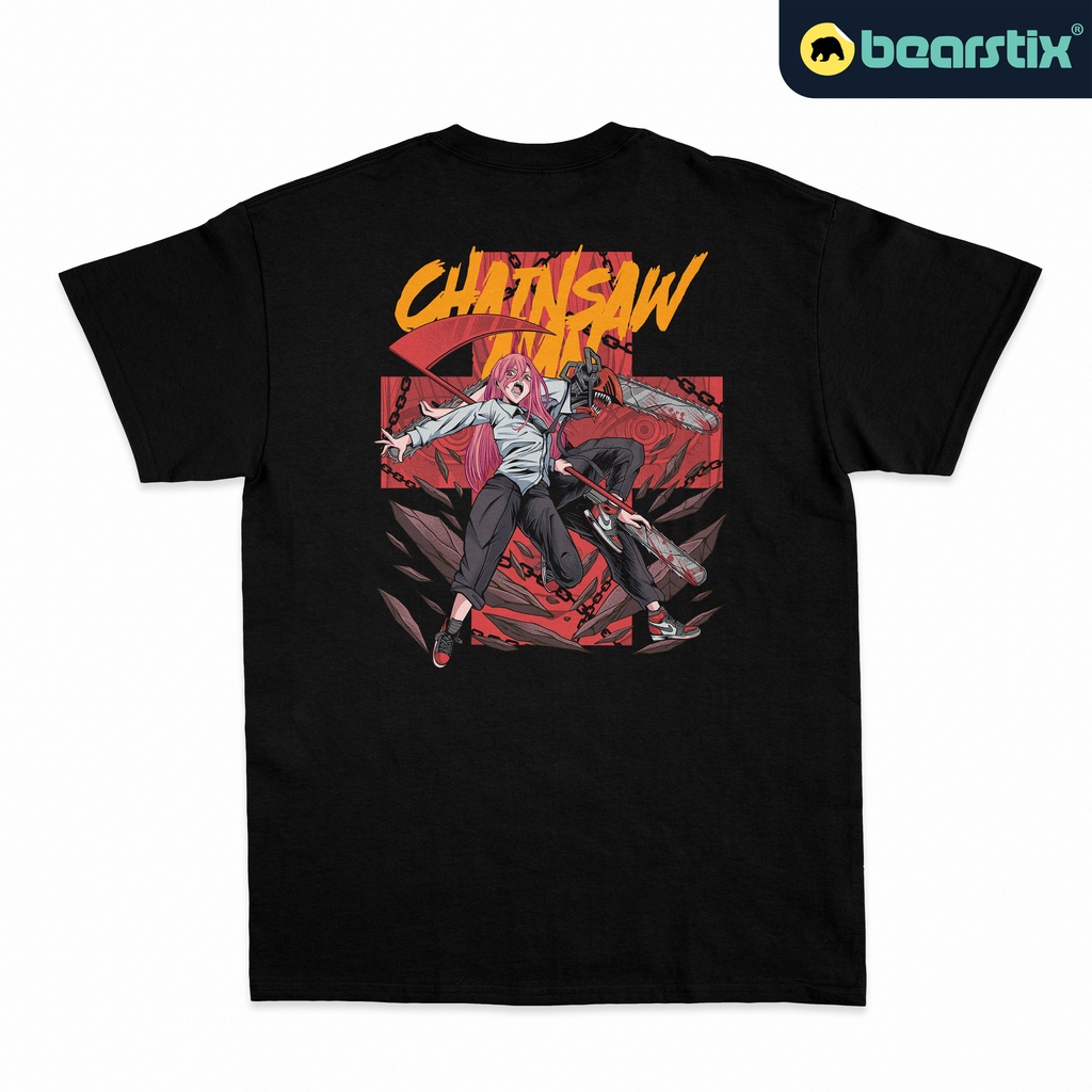 SHINZO - Tshirt ChainsawMan - Baju Denji - Kaos Power - Tshirt Anime Streetwear