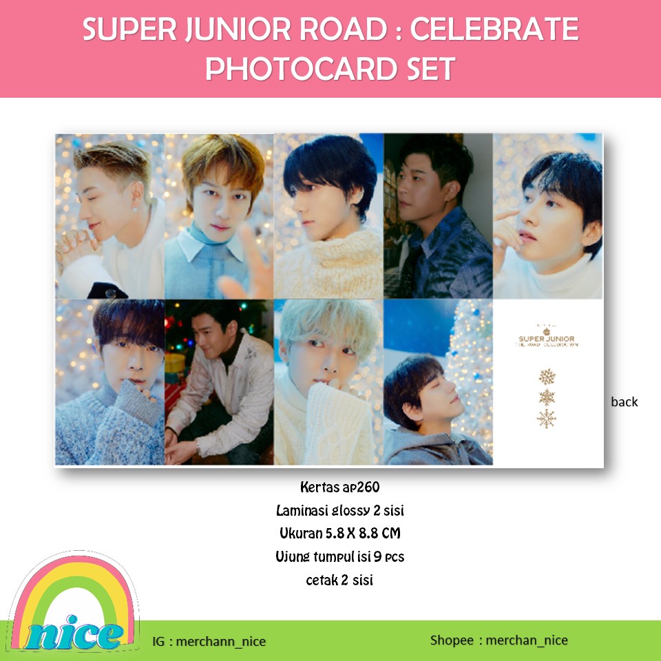 PHOTOCARD SET SUPER JUNIOR CELEBRATE 2 SISI & LAMINASI GLOSSY