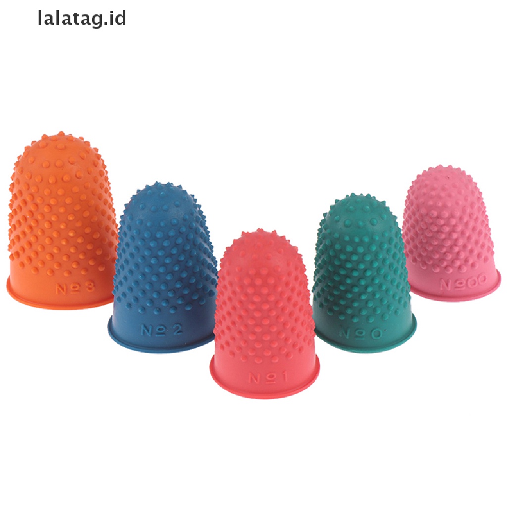 [lalatag] 5pcs Coung Kerucut Karet Pelindung Bidal Jahit Quilter Finger Tip Craft [ID]