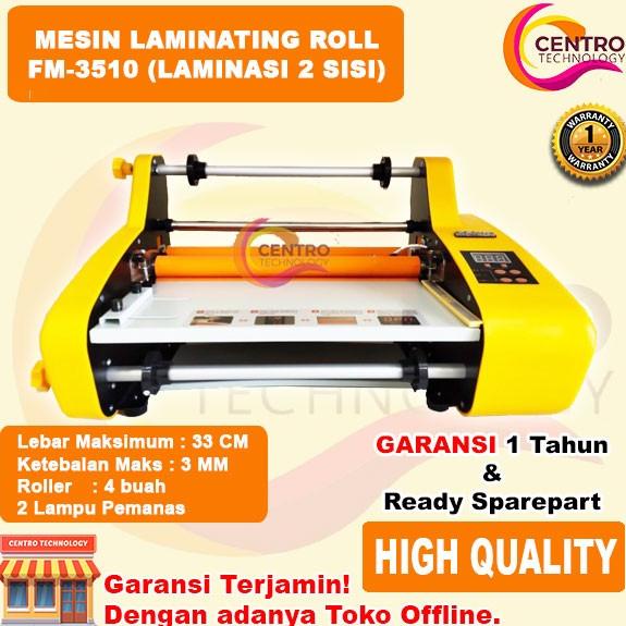 

Mesin Laminating / Laminator Roll Dua Sisi Ukuran A3 Fm 3510