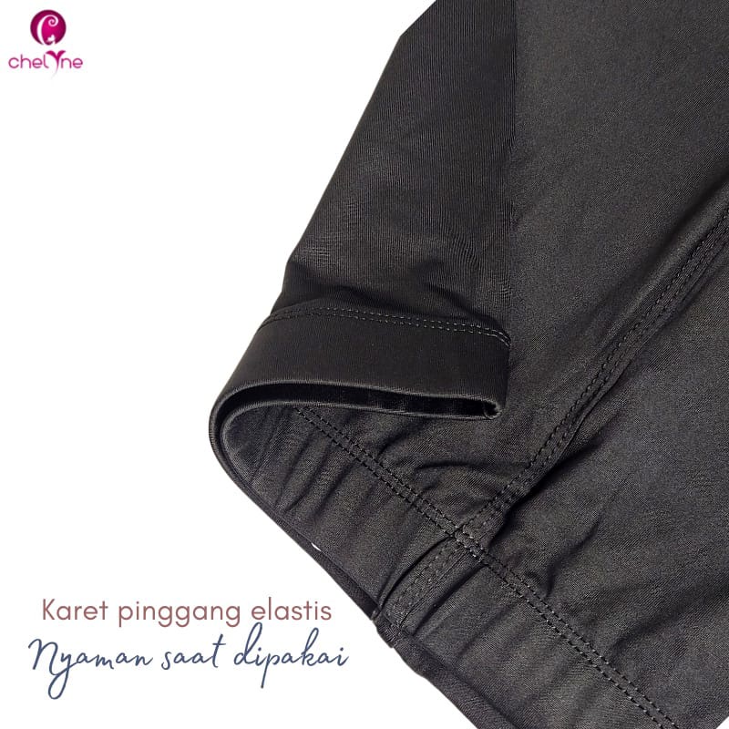 Chelyne Legging 7/8 C1333T Bahan Spandex Jersey size L &amp; XL - Celana 7/8 Muslim