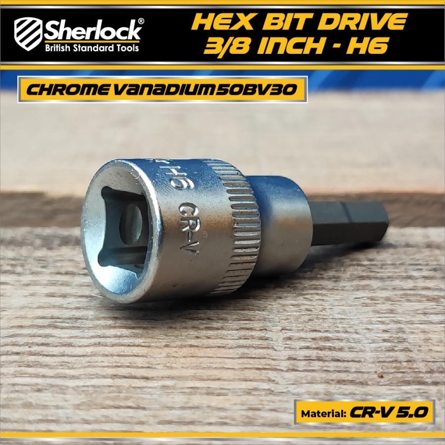 SHERLOCK MATA KUNCI SOK DRIVE 3/8 INCH HEX BIT SOCK L 6 MM SHOCK 3/8&quot;