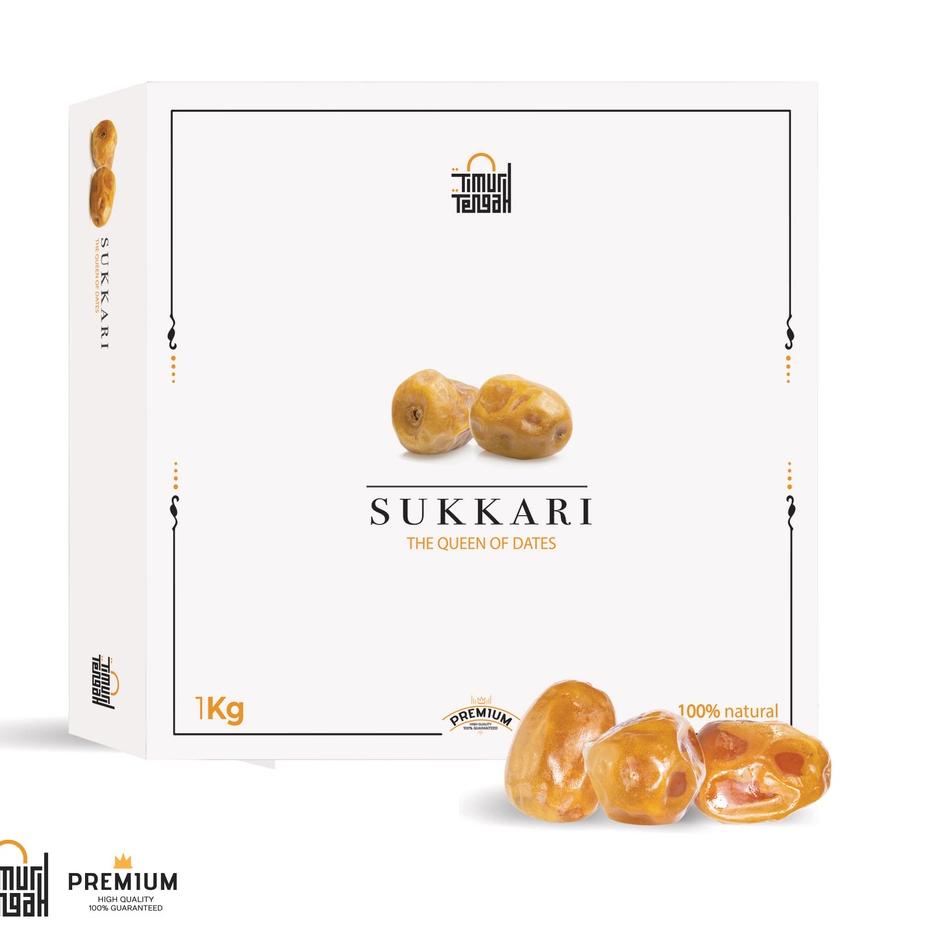 

♚ Kurma Sukari 1 Kg Premium Timur Tengah Kurma Sukkari Original High Quality ♛