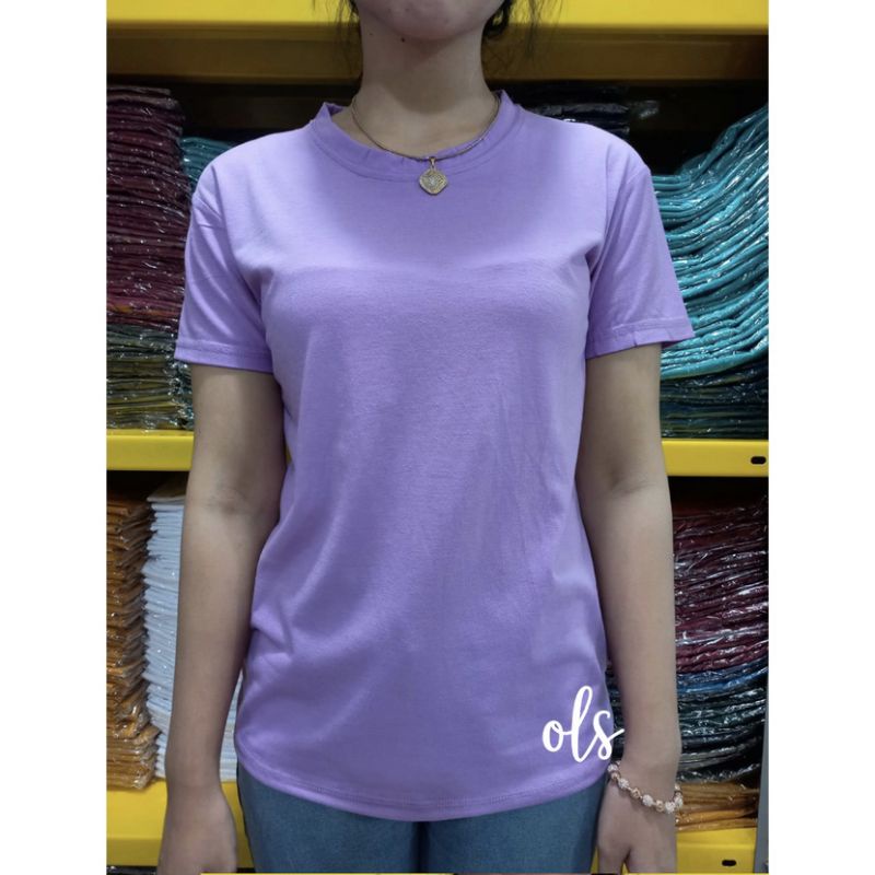 baju kaos polos cewek o-neck baju polos pendek wanita