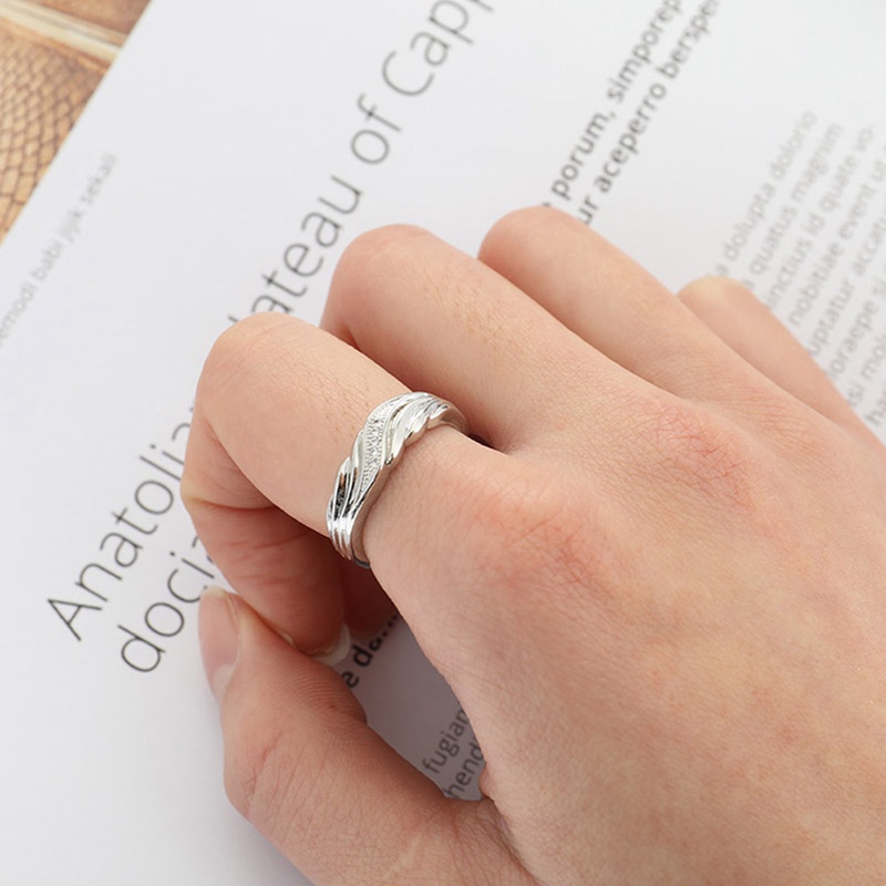 Sederhana Interwoven Cincin925 Sterling Silver Cubic Zirconia Jari Rings Untuk Perhiasan Fashion Wanita Halus