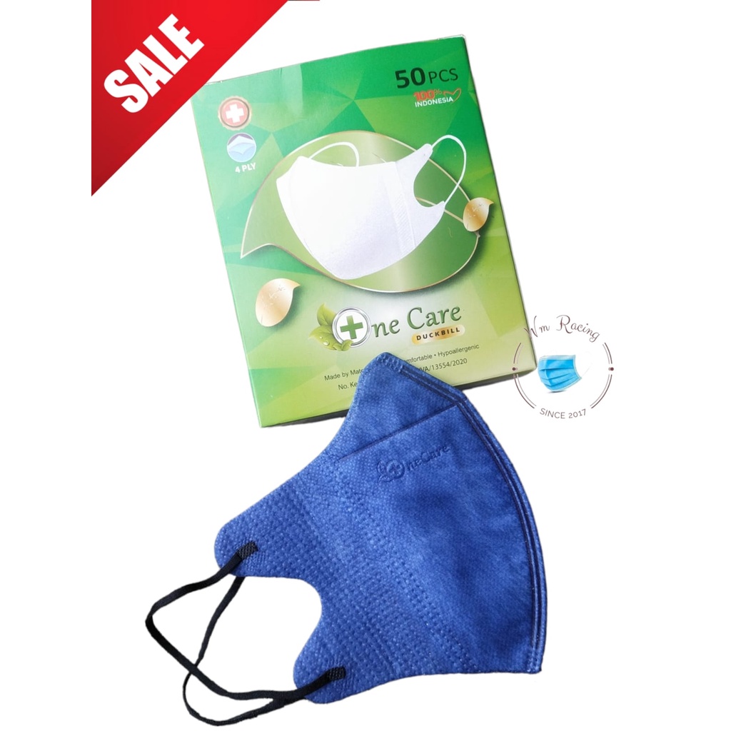 Masker Duckbill NeCare 4ply Masker Dewasa NeCare Earloop Kualitas Premium 50pcs