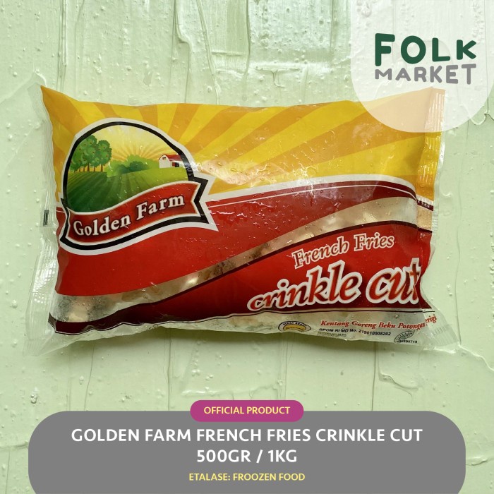 

+++++] GOLDEN FARM French Fries Crinkle Cut 500gr / 1KG - Kentang Goreng