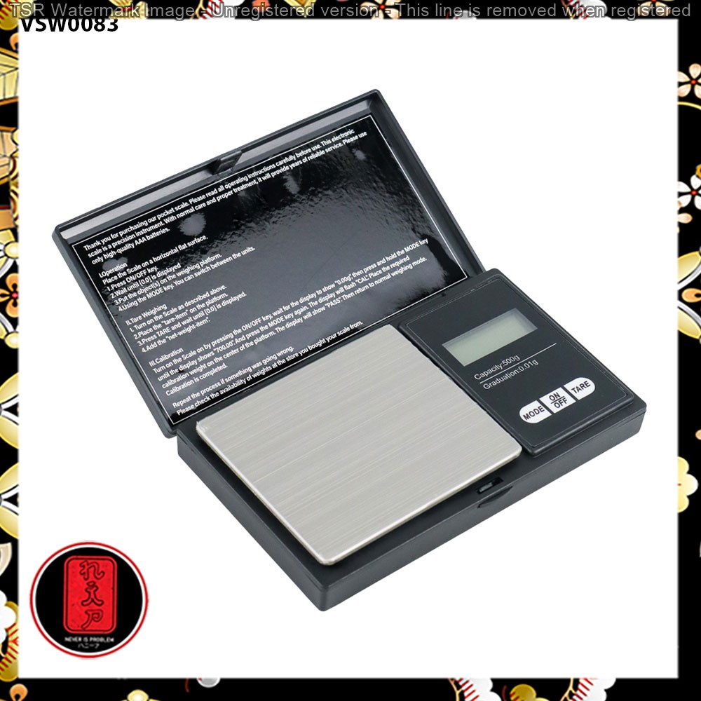 Taffware Digipounds Pocket Scale Timbangan Mini Perhiasan Emas 0.5kg Akurasi 0.01g - VSW0083 - Black