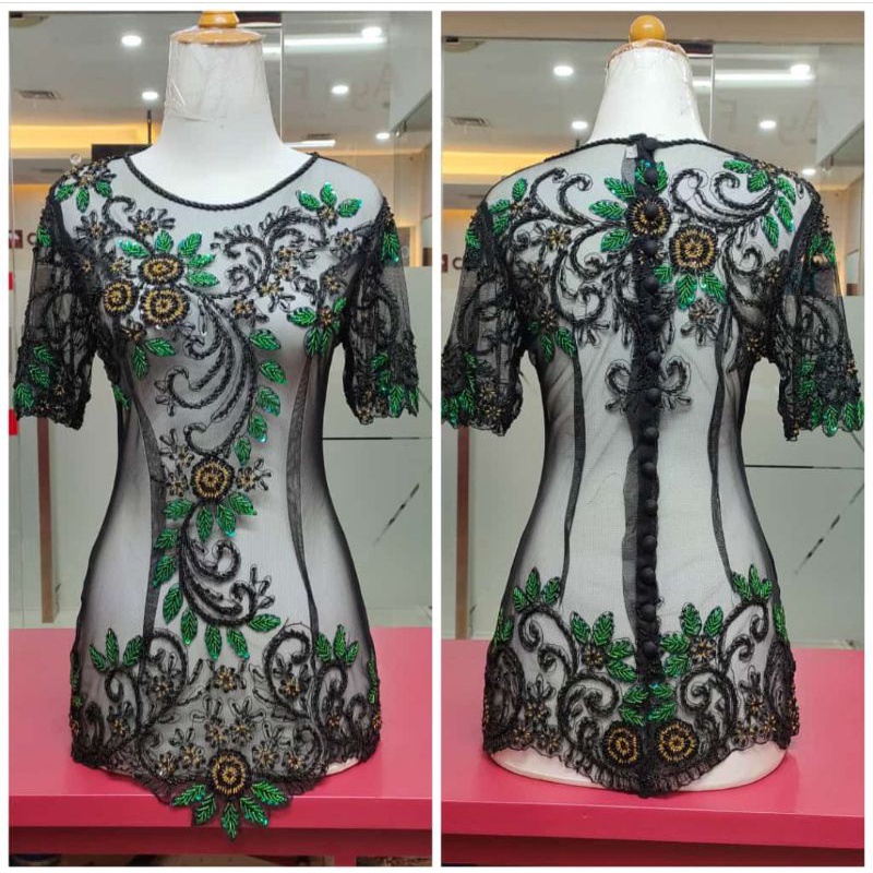 Ready kebaya Payet lengan pendek//Payet natal//kebaya Payet modern//kebaya Payet terbaru//kebaya pesta pendek