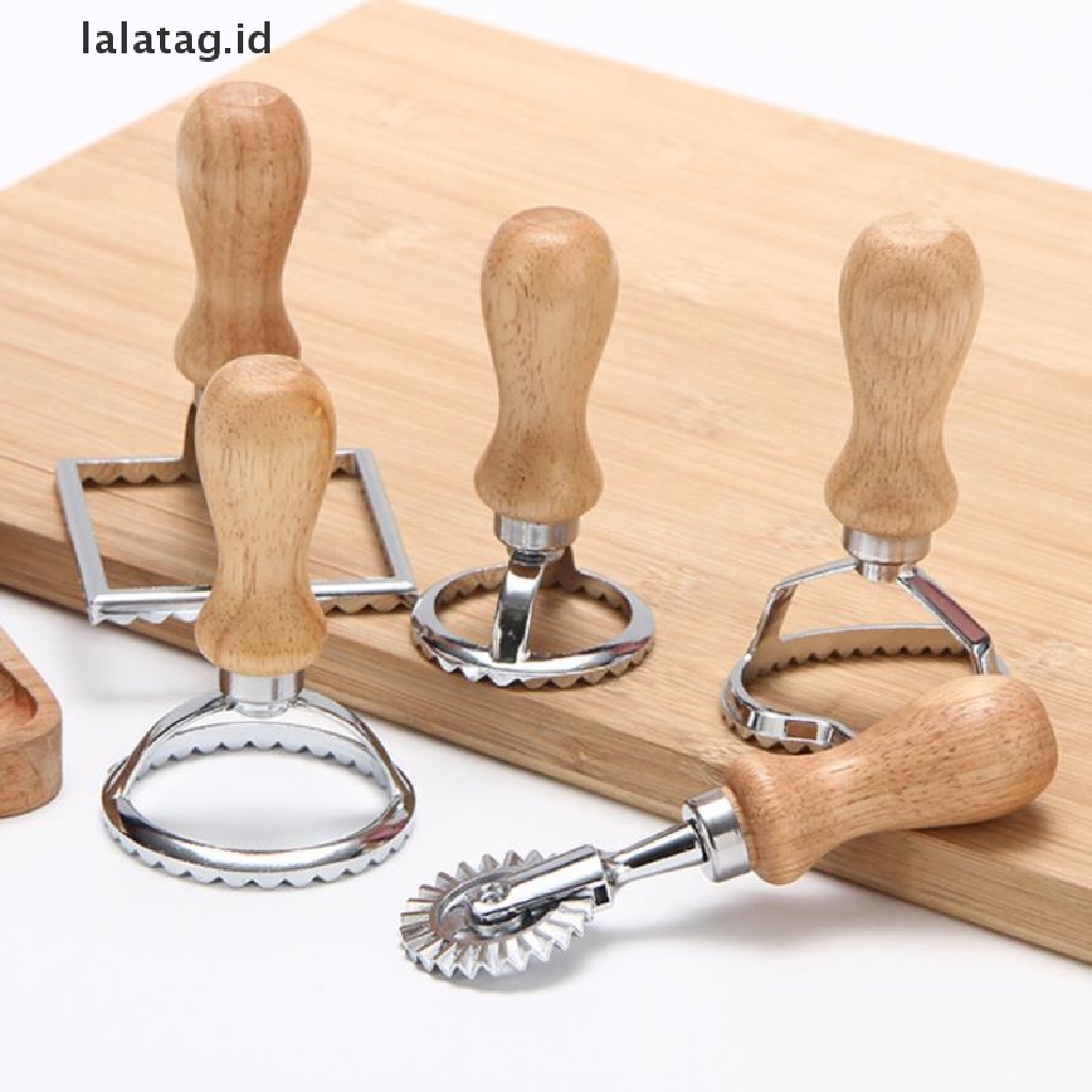 [lalatag] Pastry Wheel Cutter Pasta Cutter Roda Ravioli Crimper Untuk Alat Baking Rumah [ID]