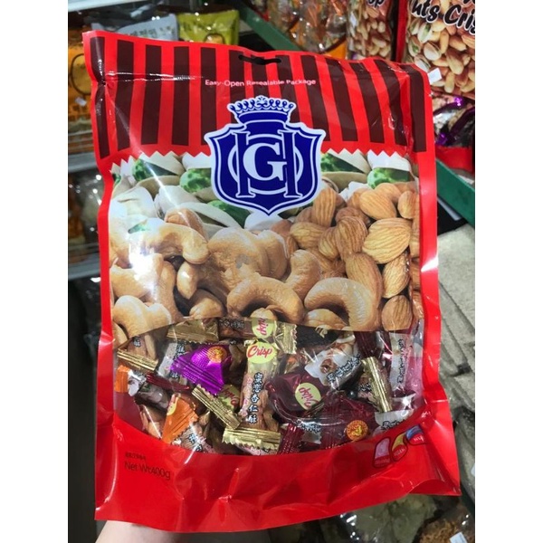 Jual Chen Liang Ji Nuts Crisp Candy Permen Mix Rasa Kacang Mede Almonds Pistachio /Permen Enting
