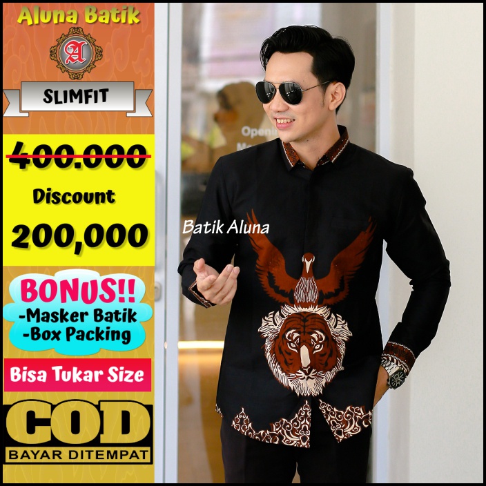 Batik Pria Slimfit Lengan Panjang Premium SBA09