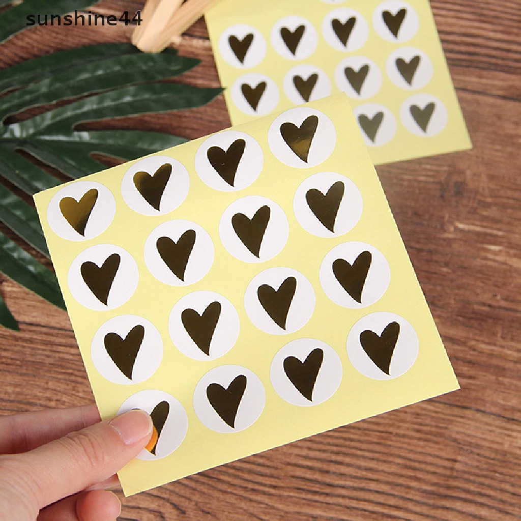 Sunshine 80/160pcs Stiker Hati Valene'S Day 1 &quot;Bulat, Segel Amplop Label Stiker.