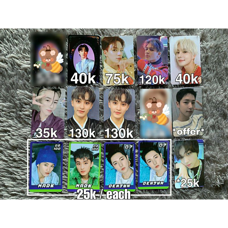 WTS - PC NCT  SUNGCHAN YB Jeno Resonance Project Keyring Reload Jungwoo NCIT day Renjun hot sauce AR