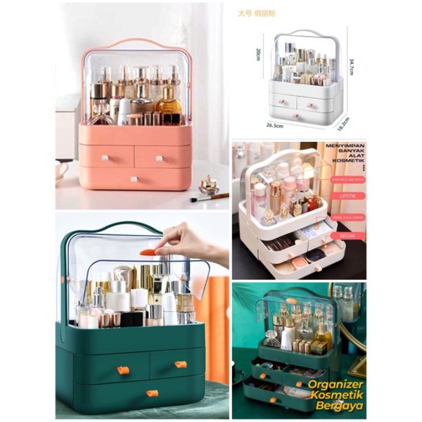 Rak kosmetik D21 Kotak Makeup Storage Organizer Tempat Penyimpanan Kosmetik / Rak kosmetik jinjing