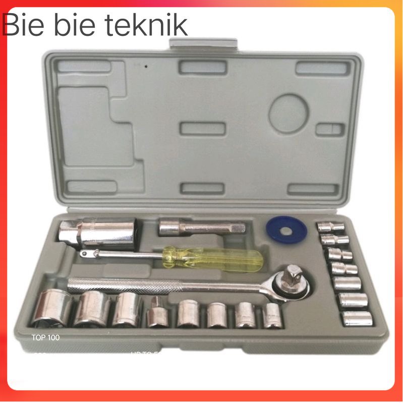 sock set 21pc/socket wrench set vpr .bie bie teknik