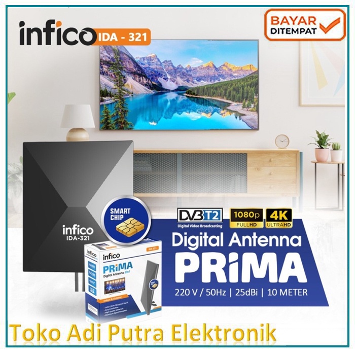 Antena Indor Outdor Infico Prima IDA-321 Antena Untuk Stb Luar Dalam