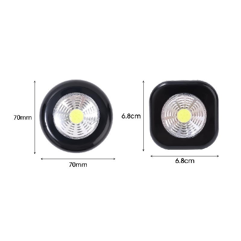 Lampu Malam LED Ultra Bright Tenaga Baterai Terkontrol Sentuh/Ditempel-An-Anywhere Cahaya Putih LED Lampu Dinding Dalam Ruangan Untuk Lemari Kabinet Lemari Tangga Lemari Lorong Lemari Laci