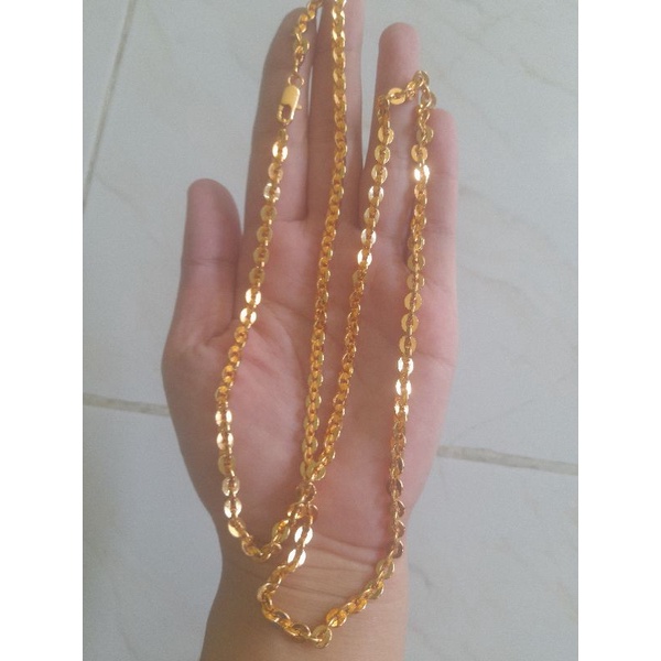 Kalung nori polos RANTENYA BESAR emas muda kadar 15%