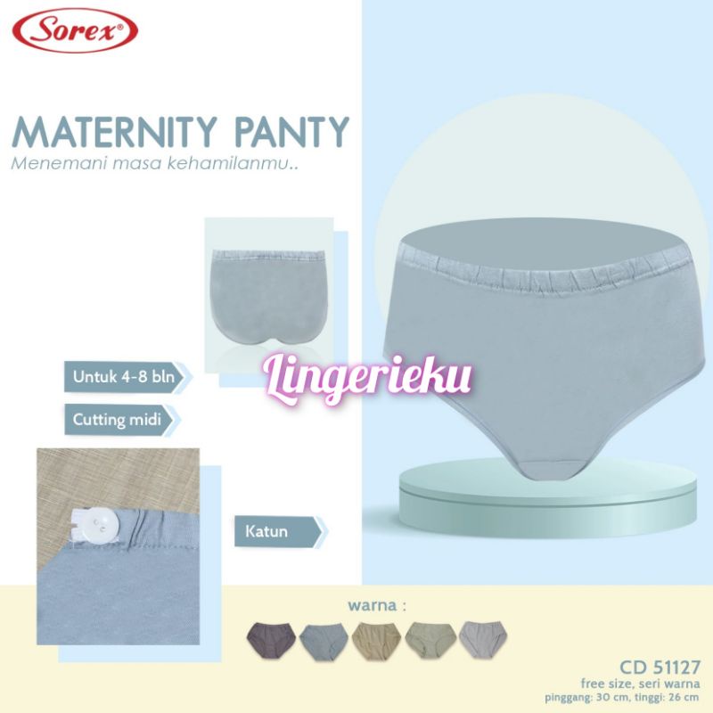 Sorex 51127 CD Celana Dalam Ibu Hamil / Maternity Pantry Bahan Katun Freesize 4-8bulan