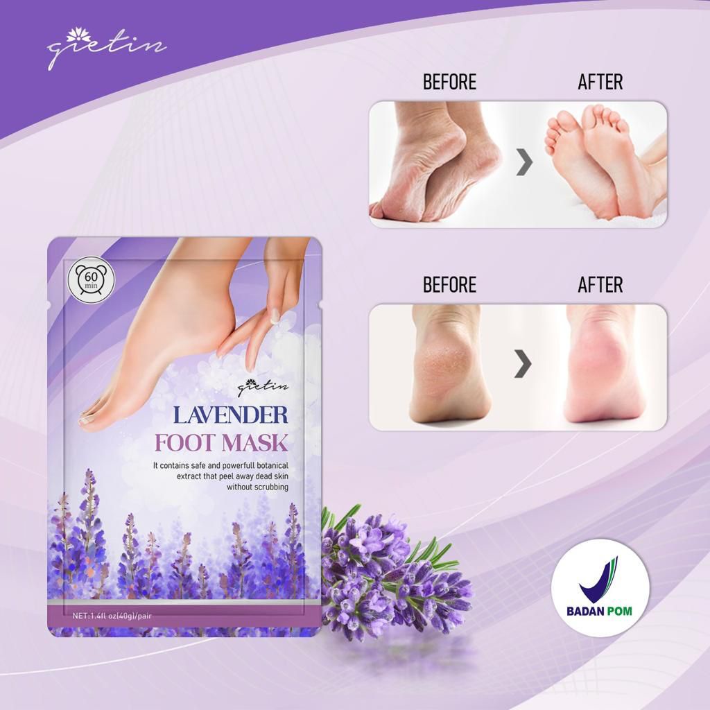 LF - Gietin Lavender Foot Mask Masker Kaki Foot Peeling Exfoliating Foot Mask