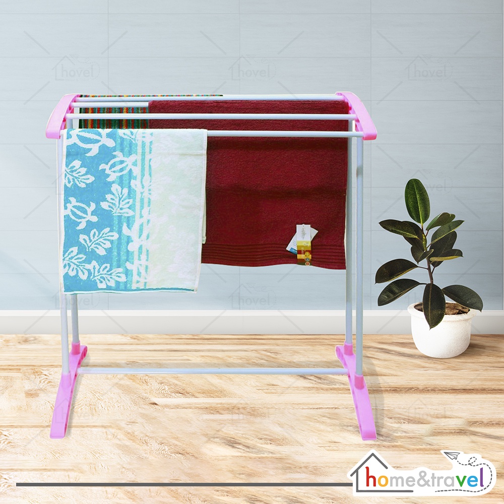 HOVELSHOP Jemuran Handuk Gantungan Baju Pakaian Towel Rack Portable Serbaguna