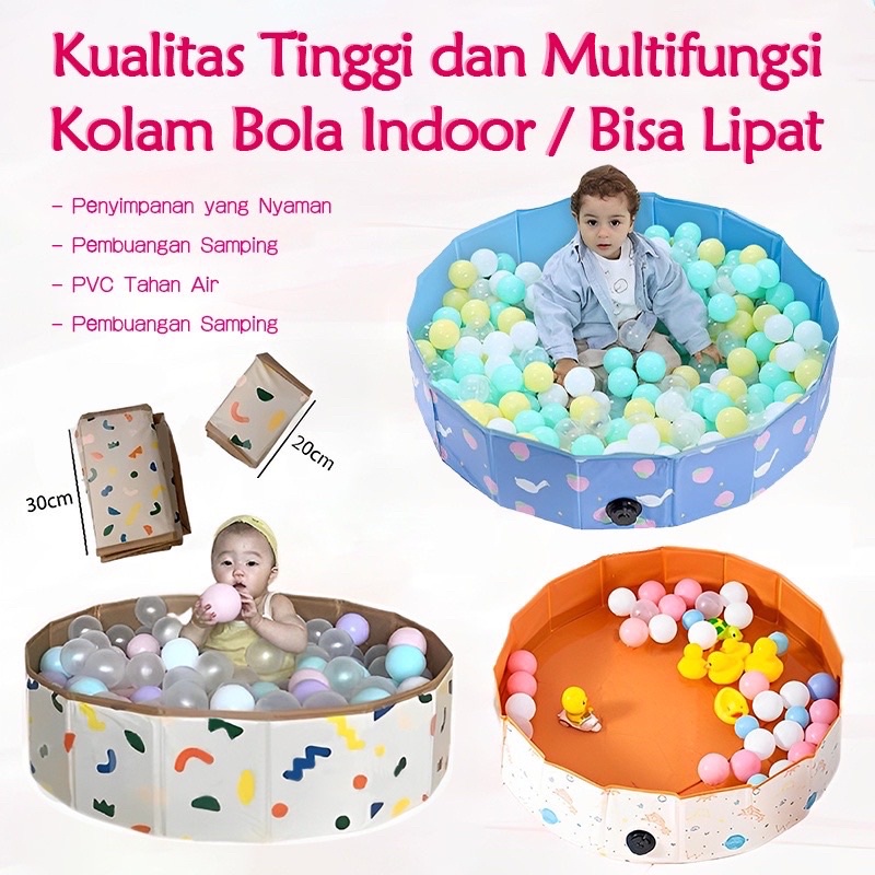 play art folding mat big size foldable pool kolam renang lipat anak -kado anak - hadiah anak