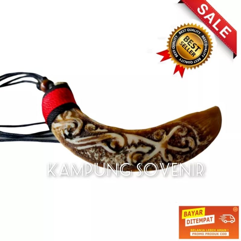 kalung khas dayak kalimantan ukir