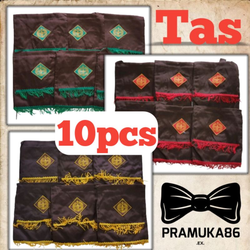 (10pcs) Tas Selempang Pramuka Siaga - Penggalang - Penegak Tas Slempang Pramuka Bordir