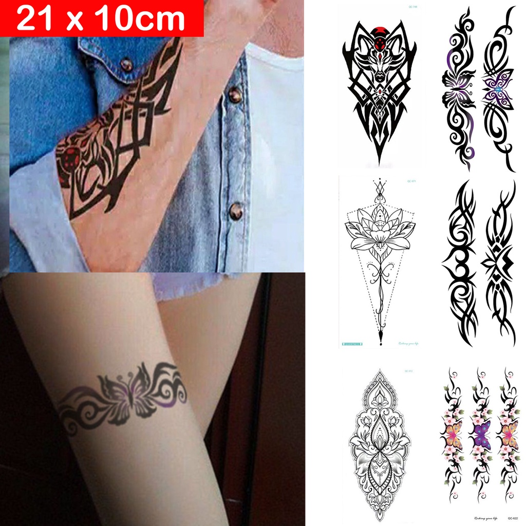 Tato Triball Butterfly Flower Circle Designer tatto Temporary QC-4