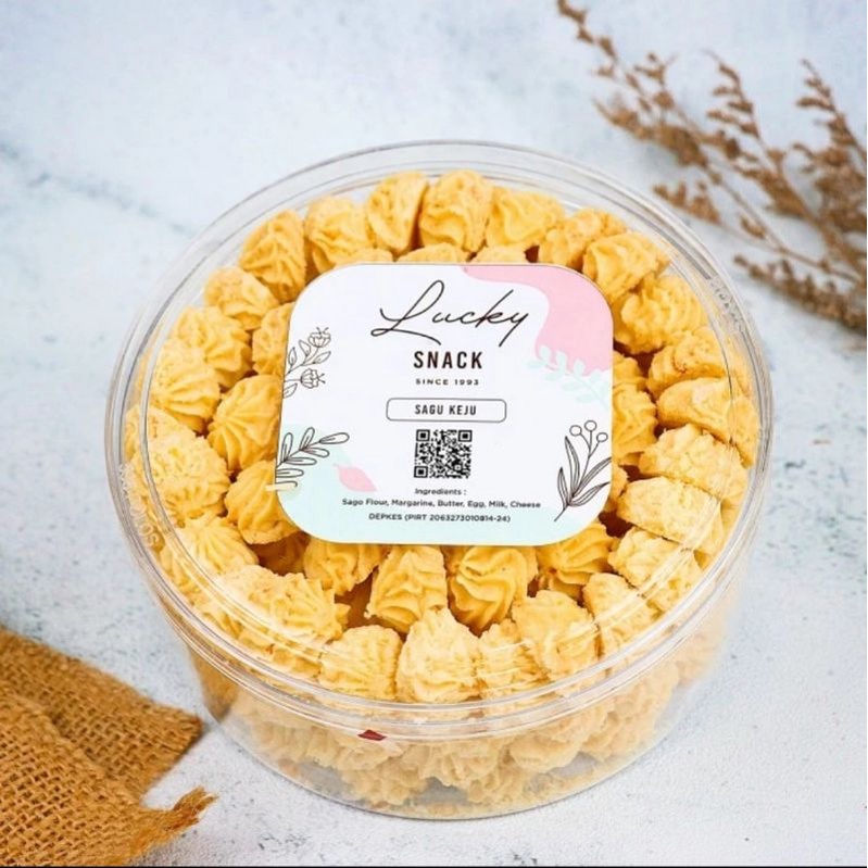 

Kue Kering "SAGU KEJU" Wisman Wijsman UK 500 Gram Toples Bulat